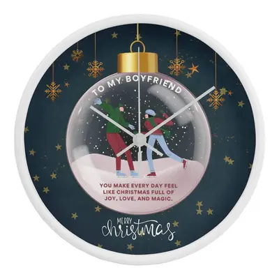 Snow Globe Love - A Christmas Clock for Your Boyfriend