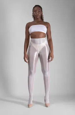 LECHERY® LUSTROUS SILKY SHINY 20 DENIER PANTYHOSE - WHITE | Size: S/M | Color: WHITE