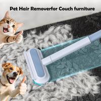 Pet Shedding Tool with Extra Long Handle Cat/Dog Hair Remover for Furniture, Carpet, Clothing, Bedding, Car, Window Cat Lint ...