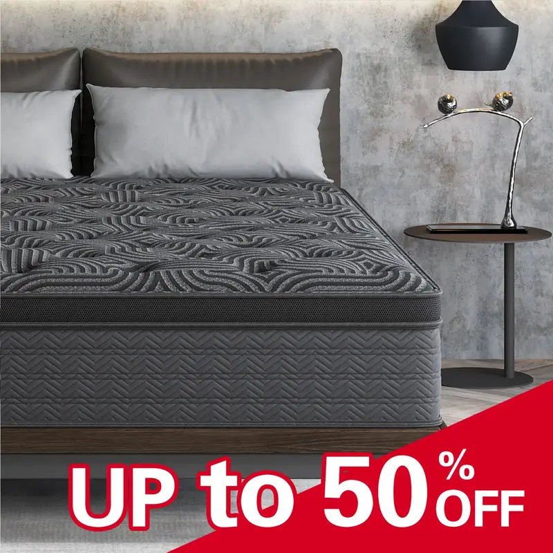 9 /12/14 Inch Gel Memory Foam Mattress Twin Full Queen King Bed Hybrid Spring Mattress  In A Box ，Medium Firm for Motion Is...