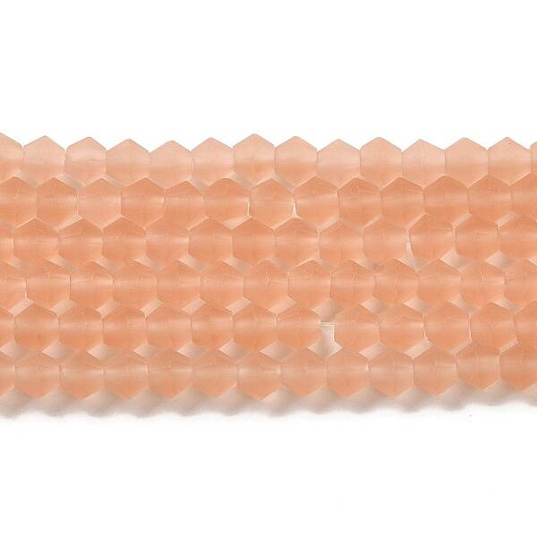 Imitate Austrian Crystal Frosted Glass Beads Strands