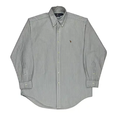 Ralph Lauren Striped Shirt - Medium White Cotton | Size: medium