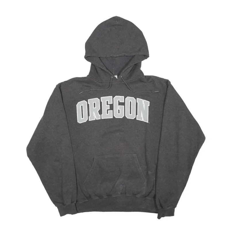 CHAMPION Oregon USA Hoodie Grey Pullover Mens M