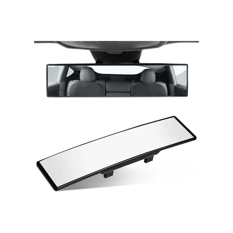 11.8 Panoramic Rear view Mirror interior clip-on wide angle, Anti-Glare HD Glass for Cars, SUVs & Trucks, Universal Interio...