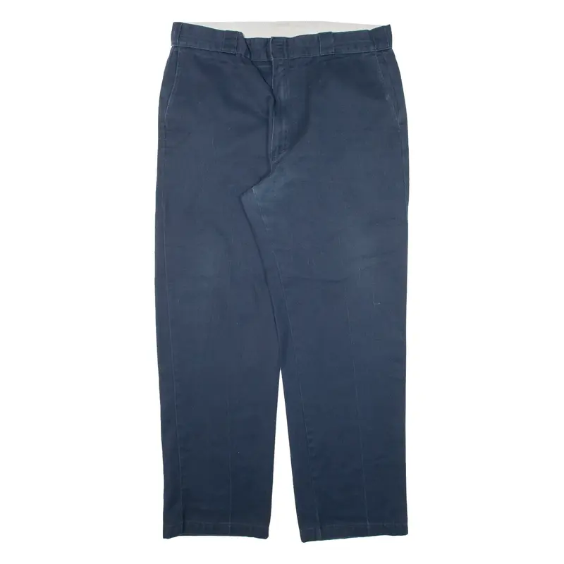 DICKIES Workwear Mens Trousers Blue Regular Straight W38 L32