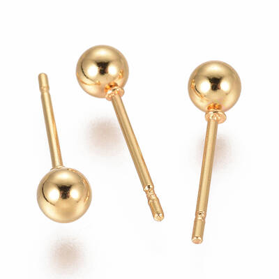 304 Stainless Steel Ball Stud Earrings