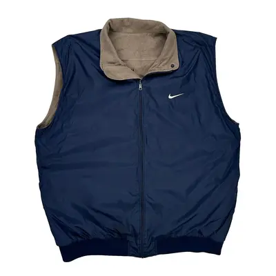 Nike Golf Reversible Gilet - 2XL Beige Nylon