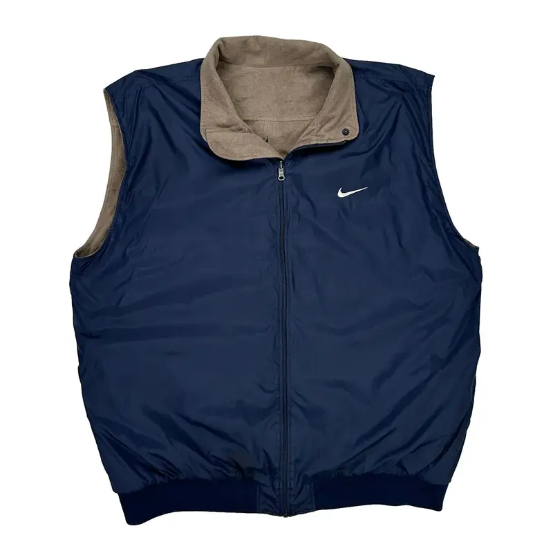 Nike Golf Reversible Gilet - 2XL Beige Nylon