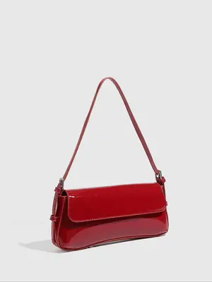 Women's Solid Color Pu Leather Work Shoulder Bag, Fashionable Shoulder Bag for Daily Used, Casual Trendy Versatile High-quali...