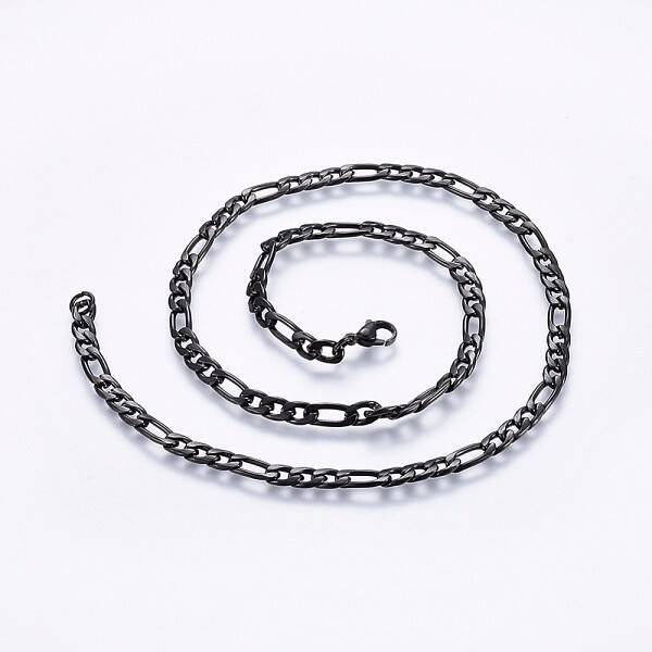 304 Stainless Steel Figaro Chain Necklaces
