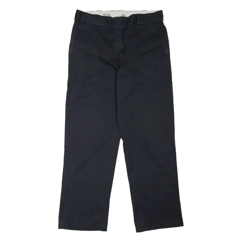 DICKIES 874 Workwear Mens Trousers Black Regular Straight W32 L28