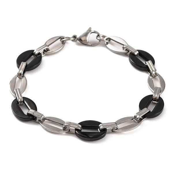 201 Stainless Steel Coffee Bean Chain Bracelets
