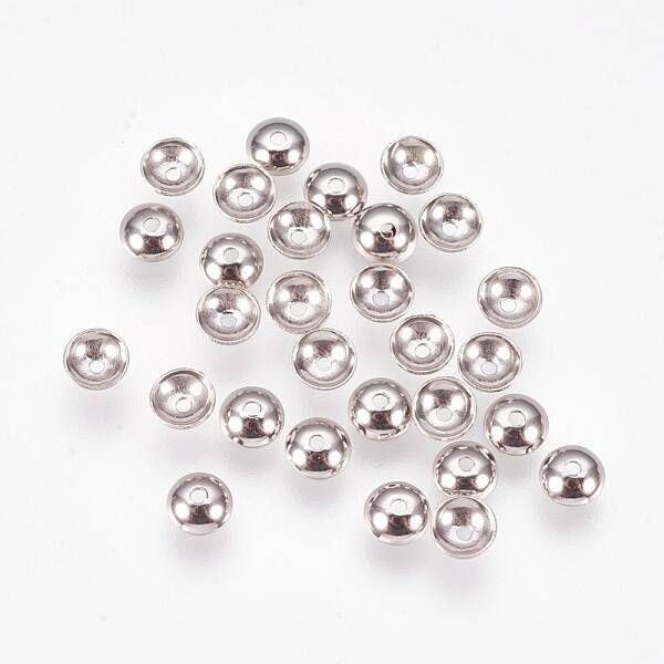 Non-Tarnish Apetalous 201 Stainless Steel Bead Caps