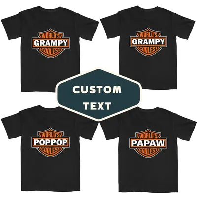 World's Coolest Grandpa Nickname Gift Motorcycle Dad Shirt, Father's Day Tee Birthday Gift from Grandkids