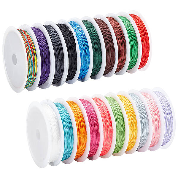 20 Rolls 20 Colors Polyester Round Thread