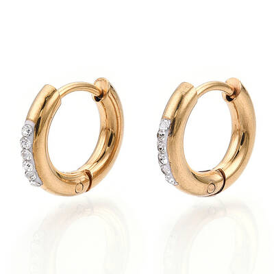 201 Stainless Steel Huggie Hoop Earrings