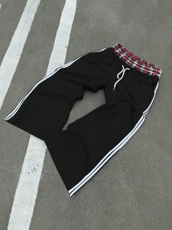 Men's Regular Fit 2 in 1 Drawstring Waist Pants, Casual Comfy Pocket Elastic Waist Trousers for Daily Wear, Men's Bottoms for...