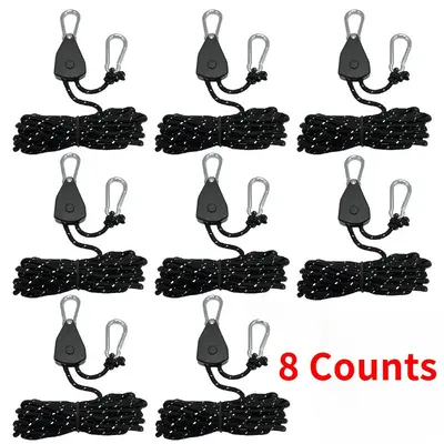 Reflective Wind Rope with Adjustable Buckle, 8 Counts Camping Tent Fixed Rope, Multifunctional Rope for Outdoor Camping, Hiki...