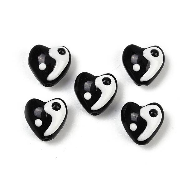Yin-yang Theme Handmade Lampwork Beads