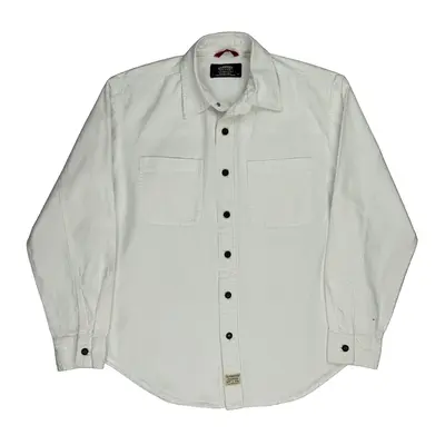 Signature By Levis Denim Shirt - Medium White Cotton