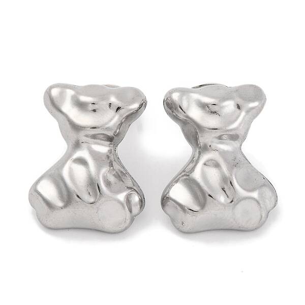 Non-Tarnish Bowknot 304 Stainless Steel Stud Earrings
