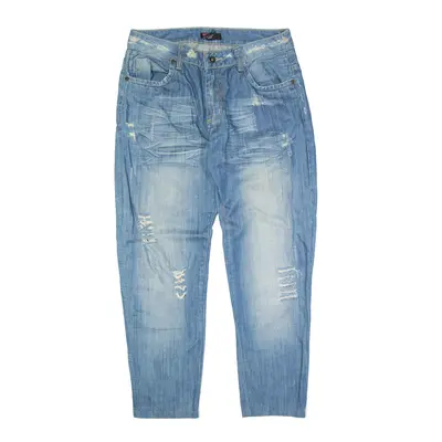 DIESEL Distressed Jeans Blue Denim Regular Tapered Stone Wash Mens W32 L28