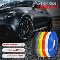 314.96inch Car Wheel Rim Edge Protector, Rubber Wheel Hub Rim Guard, Vehicle Tire Rim Decor Sticker Strip, Universal Automoti...