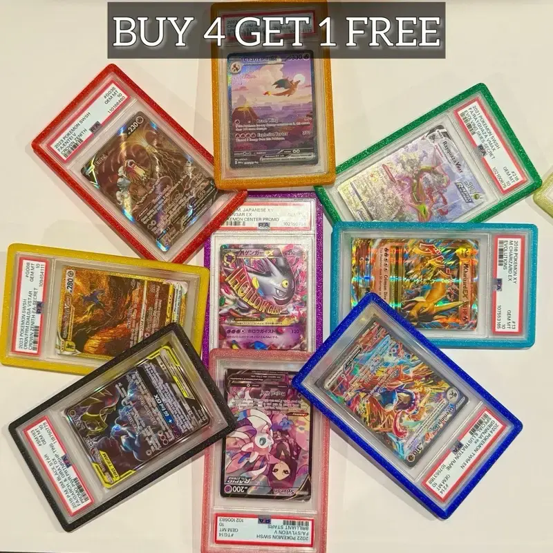 Sparkly PSA Card Guards - Premium Snap-In Slab Protector Cases (20+ Colors and Limited Editions)
