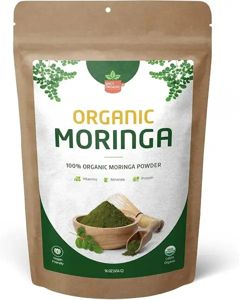 Green Moringa Superfood Powder 16 oz. - 100% Pure Moringa Oleifera Leaf Powder for Tea and Hair, Nutrient-Rich Energy Booster...
