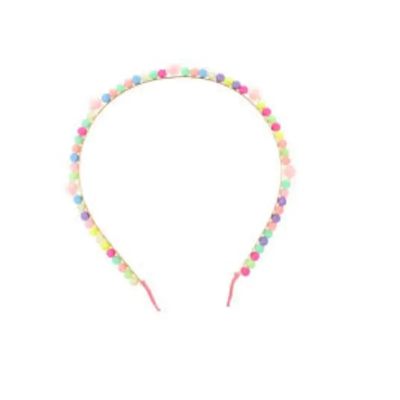 Metal headband Inca with colored beads 13 X 15, 5 cm
