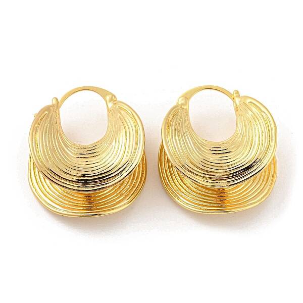 Rack Plating Brass Hoop Earrings