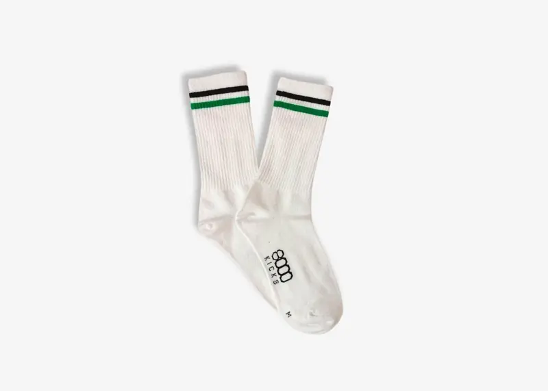 Striped White Socks | Size: M