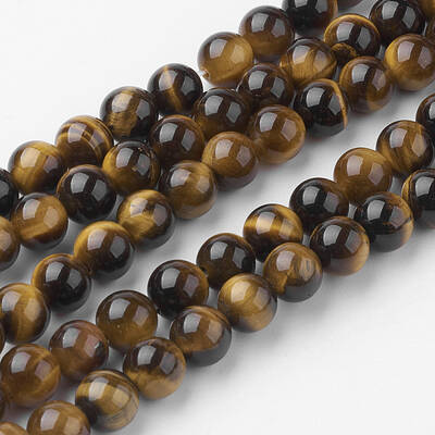 Natural Yellow Tiger Eye Bead Strands