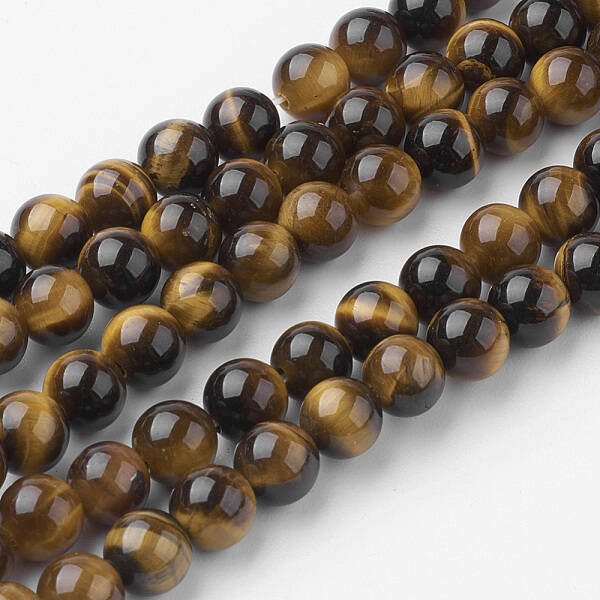 Natural Yellow Tiger Eye Bead Strands