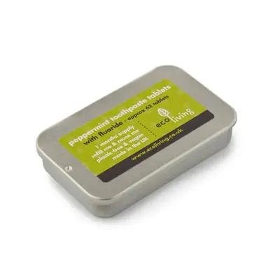 Toothpaste Tablets - TIN | Type: Flouride | Size: 1 Month Supply