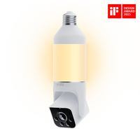 Wyze Bulb Cam — 2K HD Light Bulb Security Camera, Dimmable LED, Group Control, Color Night Vision, 2-Way Audio, Person Dete...