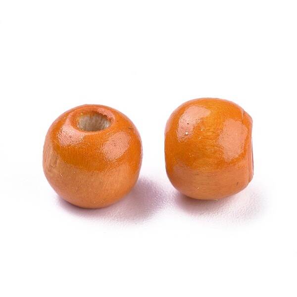 Dyed Natural Wood Beads