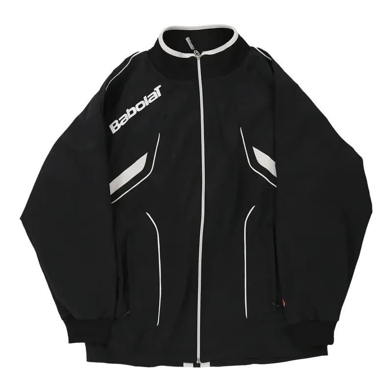 Age 14 Babolat Jacket - Large Black Polyester