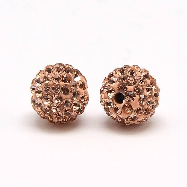 Polymer Clay Rhinestone Beads
