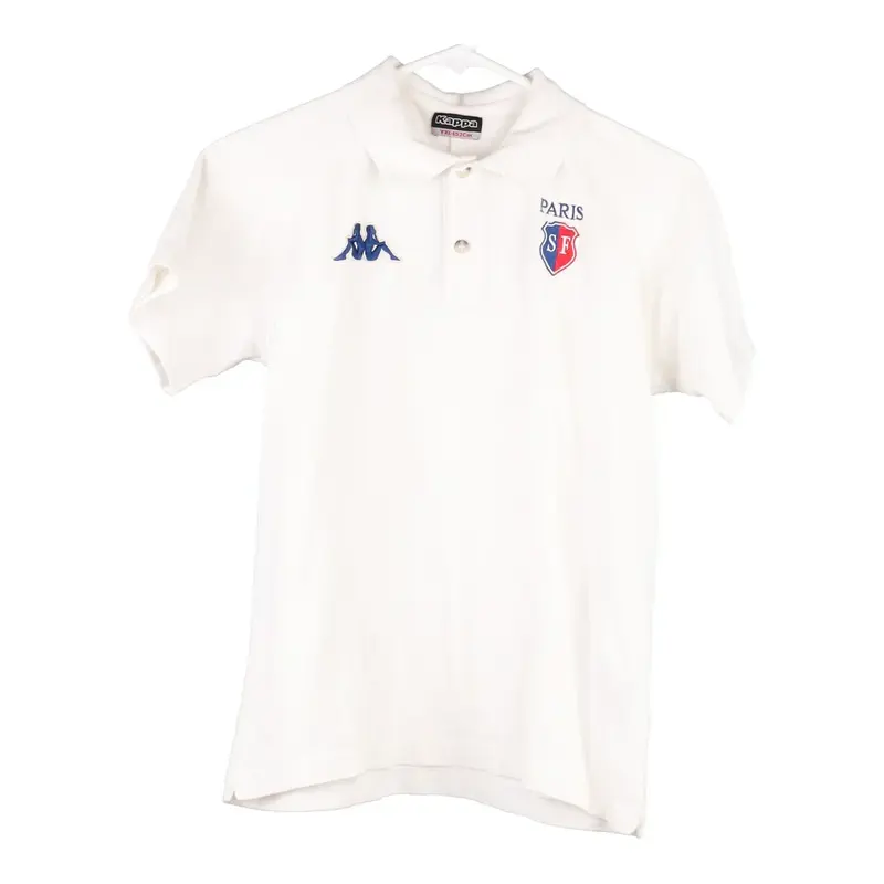 Age 11-12 Paris SF Kappa Polo Shirt - XL White Cotton Blend