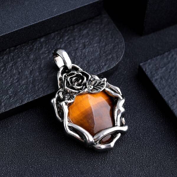 Natural Tiger Eye Pendants