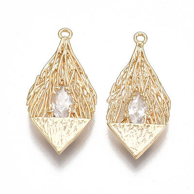 Brass Filigree Pendants