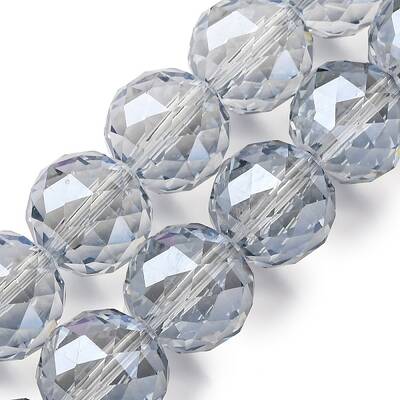 Transparent Electroplate Glass Beads Strands