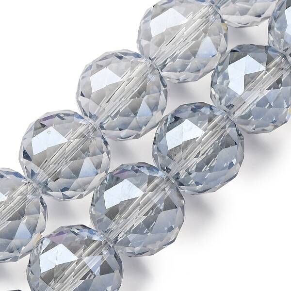 Transparent Electroplate Glass Beads Strands