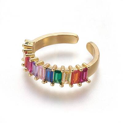 Cubic Zirconia Cuff Rings