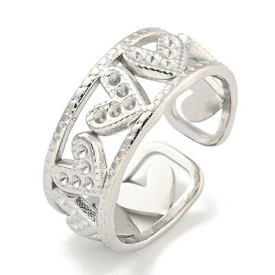 Tarnish Resistant 304 Stainless Steel Cuff Finger Ring Settings