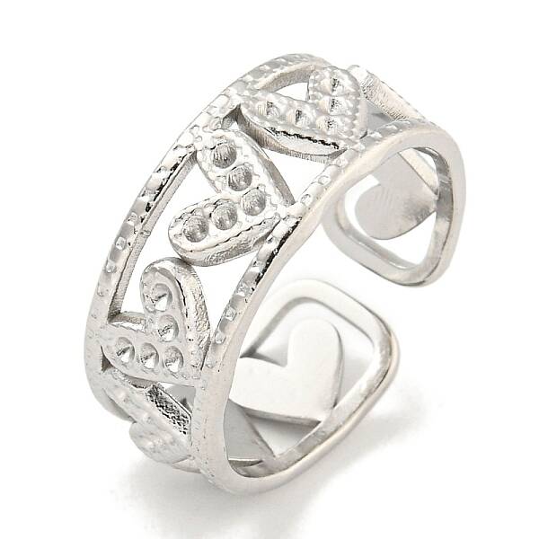 Tarnish Resistant 304 Stainless Steel Cuff Finger Ring Settings