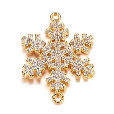 Brass Micro Pave Cubic Zirconia Links