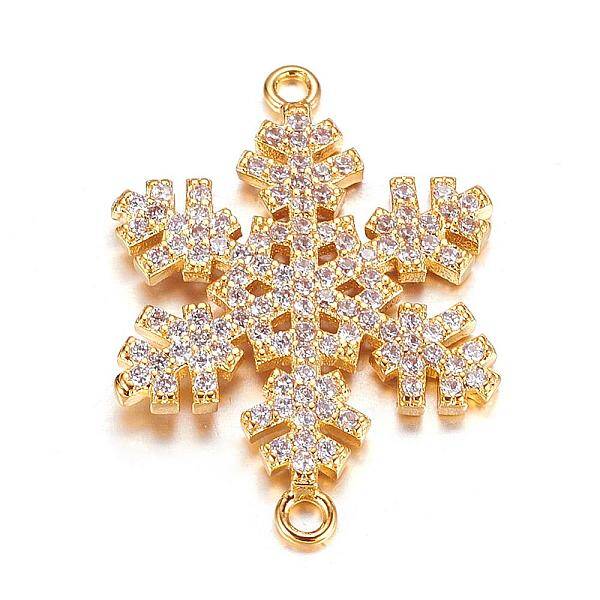 Brass Micro Pave Cubic Zirconia Links