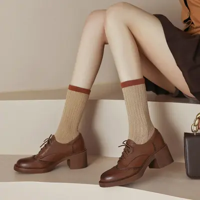 CHIKO Sarila Round Toe Block Heels Oxfords Shoes